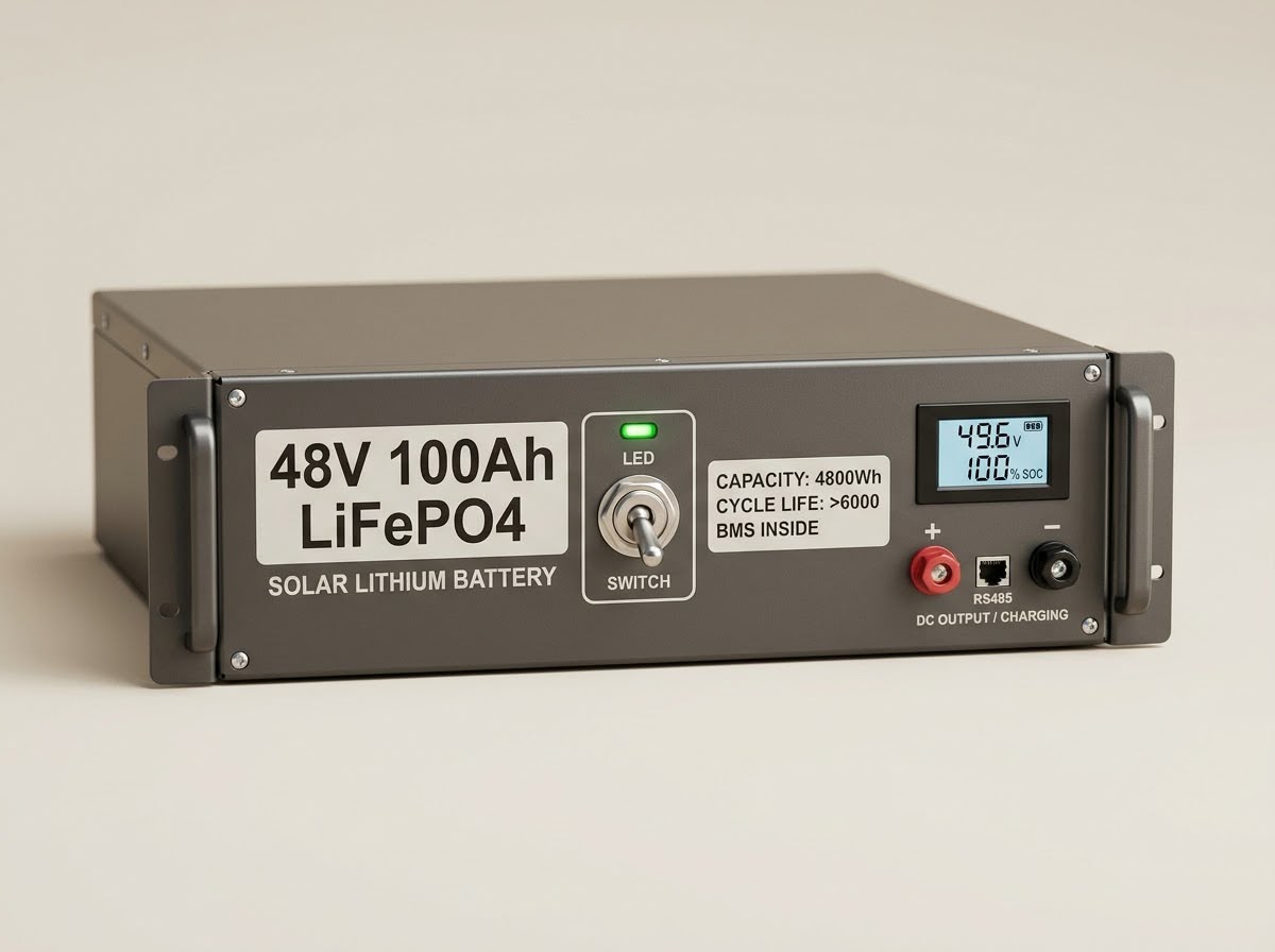 Batterie solaire lithium LiFePO4 48V 100Ah